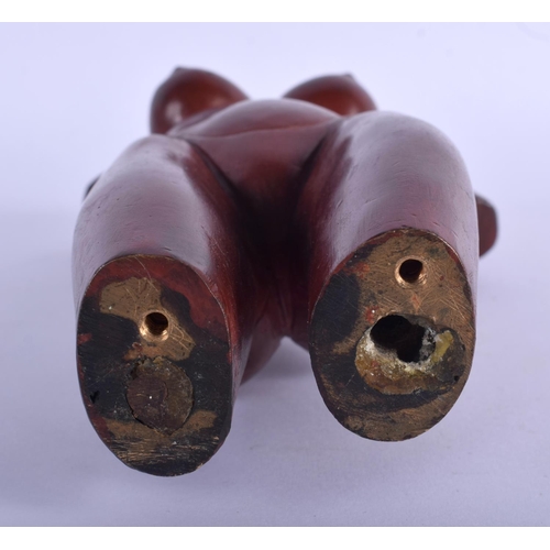 351 - European School (C1950) Bronze, Red Torso. 18 cm x 8 cm.