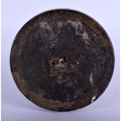 353 - AN EARLY CONTINENTAL PIGS TAIL SPIRAL CANDLESTICK. 20 cm high.