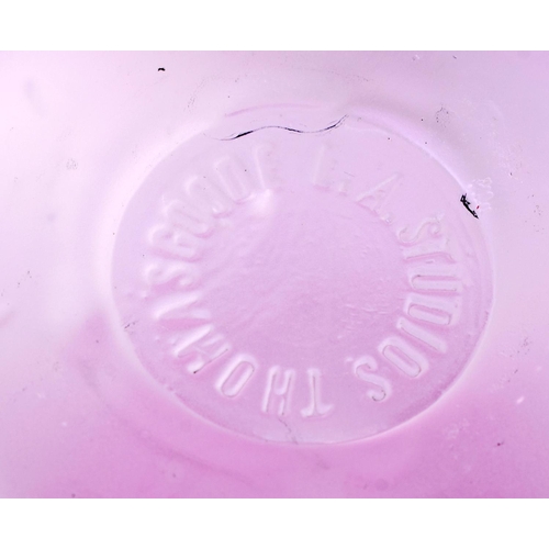 4 - A RARE THOMAS GOODE & CO FROSTED PINK AND CLEAR COMPORT LA Studios, with wrythen moulded bodies. 28 ... 