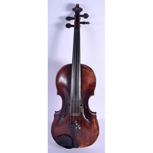 401 - A CASED 18TH CENTURY SINGLE PIECE BACK VIOLIN by Charles & Samuel Thompson C1780, together with a go... 
