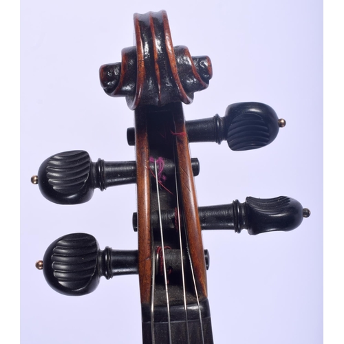 401 - A CASED 18TH CENTURY SINGLE PIECE BACK VIOLIN by Charles & Samuel Thompson C1780, together with a go... 