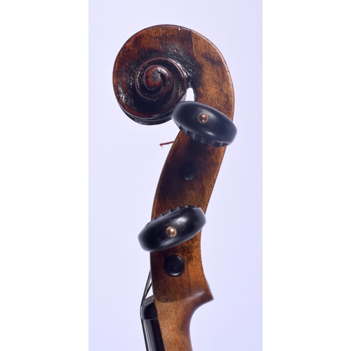 401 - A CASED 18TH CENTURY SINGLE PIECE BACK VIOLIN by Charles & Samuel Thompson C1780, together with a go... 