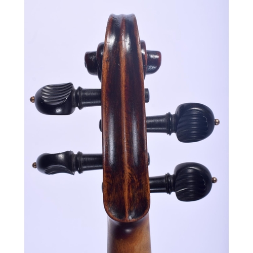 401 - A CASED 18TH CENTURY SINGLE PIECE BACK VIOLIN by Charles & Samuel Thompson C1780, together with a go... 