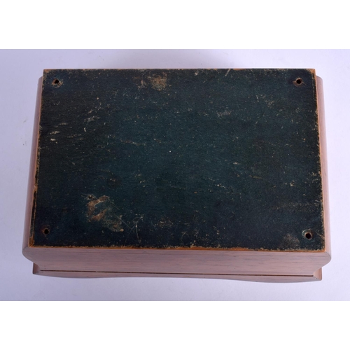 407 - AN ANTIQUE ROSEWOOD BOX with brass fittings. 22 cm x 17 cm.