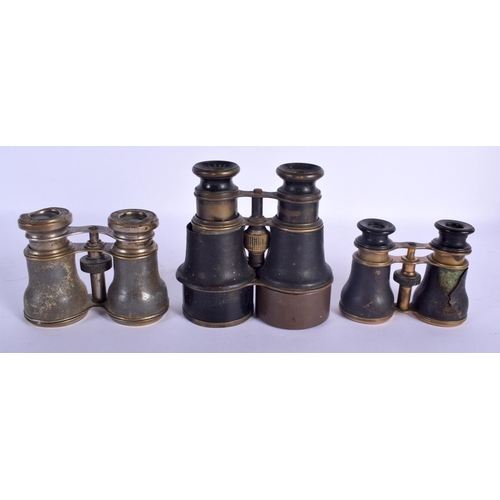 429 - A PAIR OF ANTIQUE DOLLAND OF LONDON BINOCULARS together with a pair of Jockey Club bincoluars etc. L... 