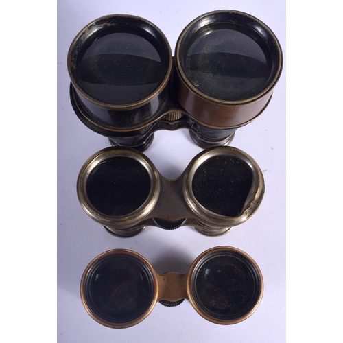 429 - A PAIR OF ANTIQUE DOLLAND OF LONDON BINOCULARS together with a pair of Jockey Club bincoluars etc. L... 