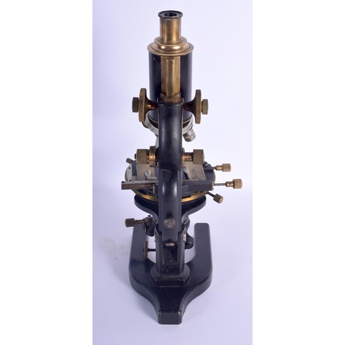 432 - A CARL ZEISS JENA NO 103304 MICROSCOPE. 36 cm high.