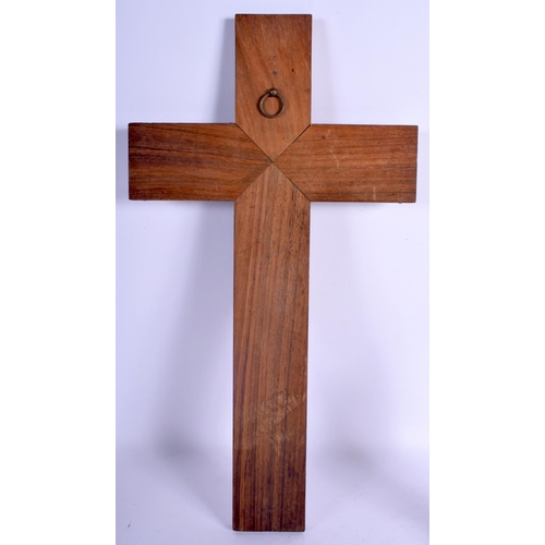 480 - A VINTAGE BLACK FOREST MUSICAL CLOCK together with a Bavarian figure & a corpus christi. Largest 40 ... 