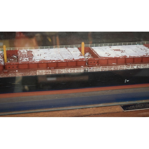 434 - A VERY LARGE MID 20TH CENTURY PAINTED SCRATCH BUILT MODEL BOAT OF OREDIAN  modelled upon a painted w... 