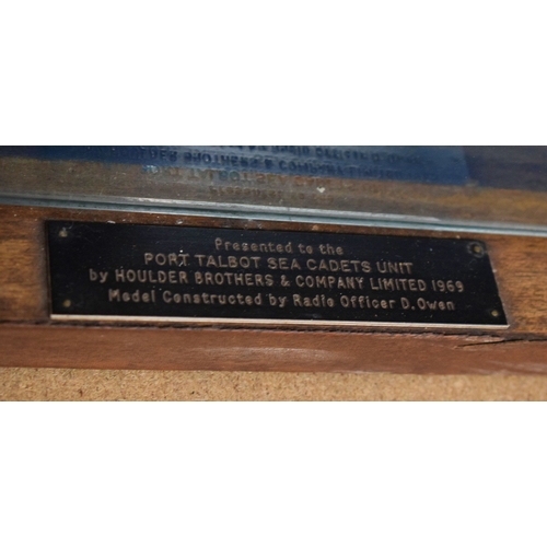 434 - A VERY LARGE MID 20TH CENTURY PAINTED SCRATCH BUILT MODEL BOAT OF OREDIAN  modelled upon a painted w... 