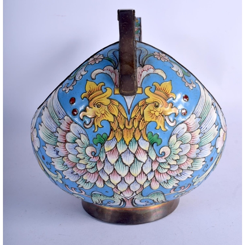 1020 - A RARE LARGE CONTINENTAL SILVER AND ENAMEL KOVSCH elegantly modelled with floral sprays and vines. 1... 