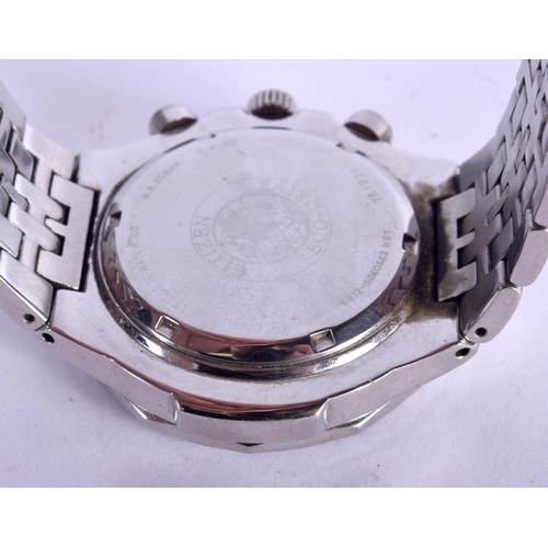 1055 - A CITIZEN ECODRIVE WRISTWATCH.  Dial 4.7cm inc crown, weight 168g