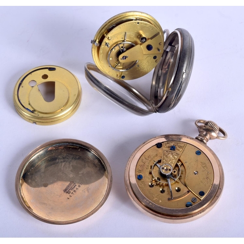 1061 - TWO POCKET WATCHES, ONE SILVER THE OTHER YELLOW METAL.  Hallmark London 1880