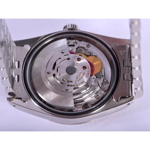 1076 - A BOXED STAINLESS STEEL ROLEX OYSTER WRISTWATCH.  3.8cm diameter inc crown, weight 95g, includes pap... 