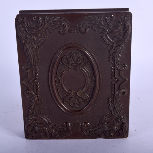 1078 - AN ANTIQUE PHOTO FRAME.  12.8cm x 10.4cm x 2.2cm