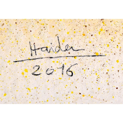 108 - Haider (20th Century) Mixed Media, Abstract. Image 53 cm x 37 cm.