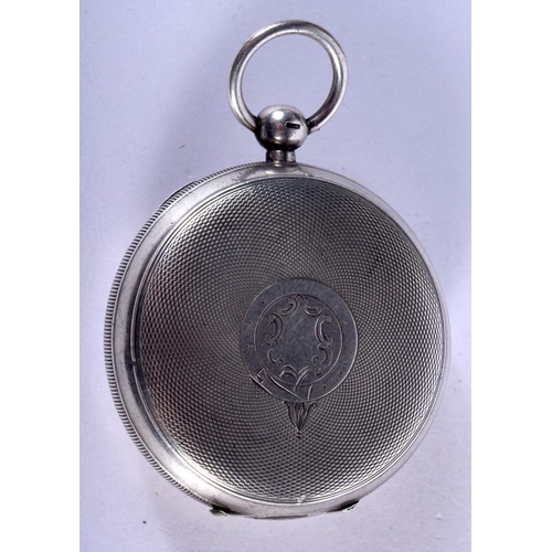 1100 - A SILVER POCKET WATCH  Hallmark Chester 1895, dial 5.7cm, weight 149g