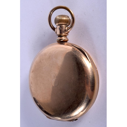 1148 - AN AMERICAN NON MAGNETIC WATCH COMPANY UNTER POCKET WATCH.  Dial 5.2cm, weight 119g