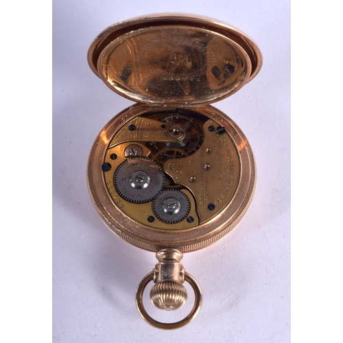 1148 - AN AMERICAN NON MAGNETIC WATCH COMPANY UNTER POCKET WATCH.  Dial 5.2cm, weight 119g