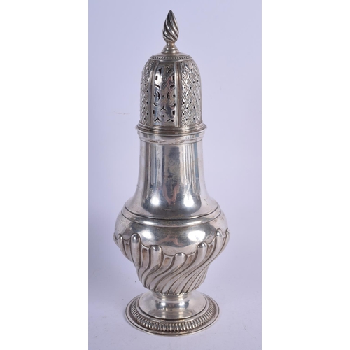 1175 - A VICTORIAN SILVER SUGAR SIFTER. London 1894. 287 grams. 25 cm x 9 cm.