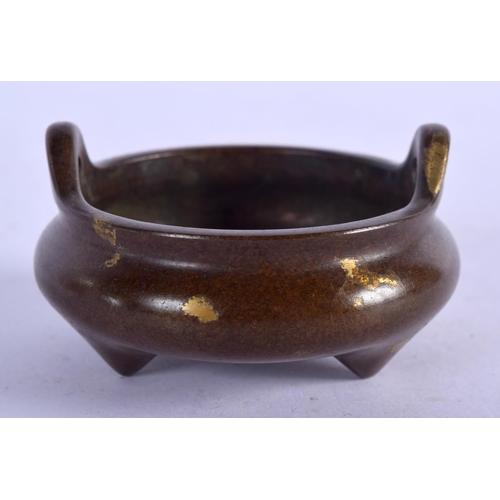 1217 - A CHINESE BRONZE CENSER 20th Century. 5.75 cm wide.