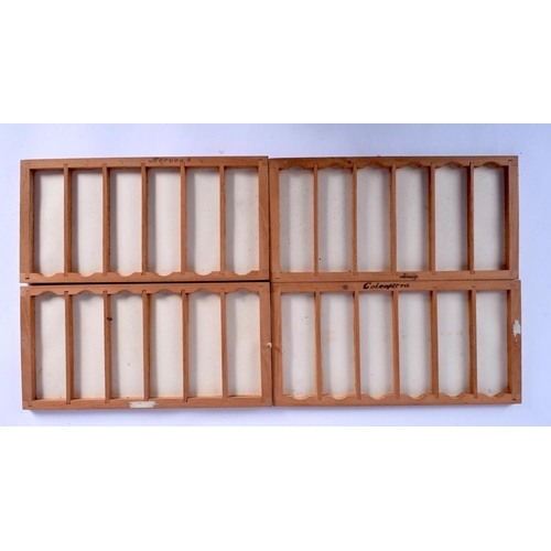 183 - A BOXED SET OF SCIENTIFIC MICROSCOPE SLIDES stamped J B Medland, London Bridge. 20 cm x 10 cm.