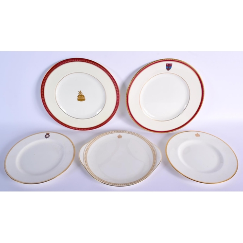 205 - 20th c. Minton crested plates, One made for Prince Henry Duke of Gloucester, another made for the Pr... 