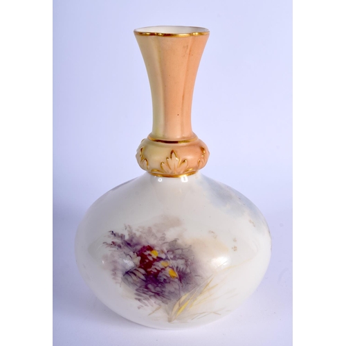 227 - Royal Worcester vase painted with a pheasant by Jas. Stinton, signed, shape G799, date code 1903. 11... 