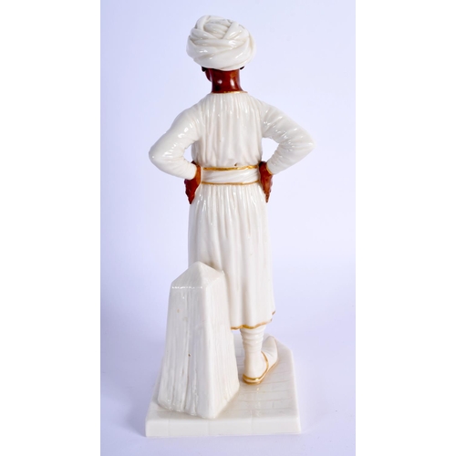 230 - Royal Worcester figure of the 'Hindoo' in white and gold, shape 838 date code 1882. 17cm High