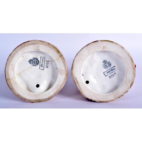 231 - Royal Worcester pair of figures of a sailor and his lass, shape 1052, date code 1904. Sailor 21cm Hi... 