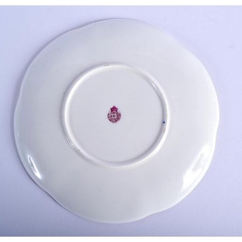 233 - Royal Worcester plate painted with berries and prismatic and gilt leaves by W. Hale, signed, date co... 
