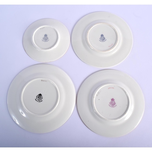 244 - Royal Worcester three small plates three by W. Powell and the other by E. Townsend, all signed, VARI... 