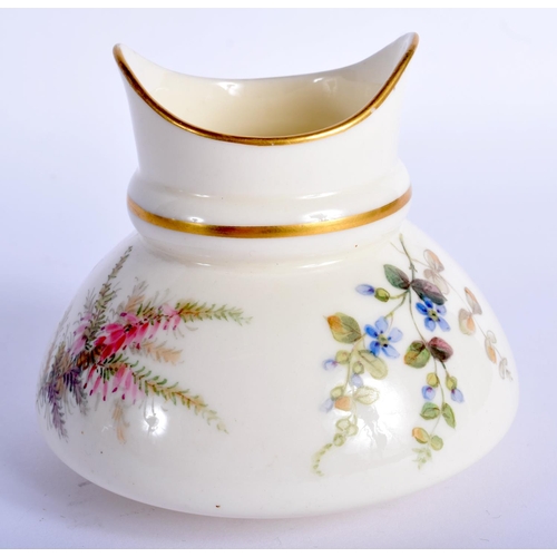 256 - Royal Worcester vase painted with a chubby bird on a berried shrub by John Hopewell, shape 991, date... 
