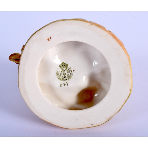 258 - Royal Worcester figure of a boy playing a pipe, shape 547, date code for 1900. 10cm High