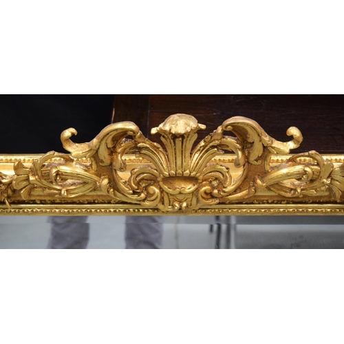 333 - LARGE PAIR OF GILT MIRRORS.  Width 86cm, Height 158cm