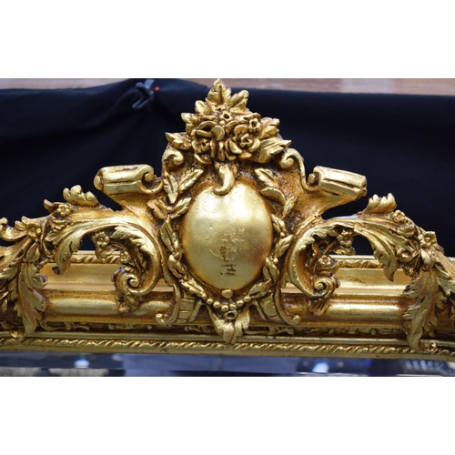 333 - LARGE PAIR OF GILT MIRRORS.  Width 86cm, Height 158cm
