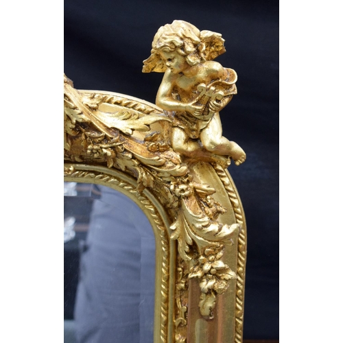333 - LARGE PAIR OF GILT MIRRORS.  Width 86cm, Height 158cm