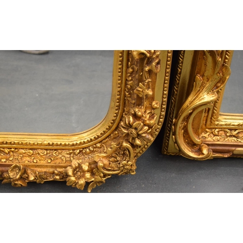 333 - LARGE PAIR OF GILT MIRRORS.  Width 86cm, Height 158cm