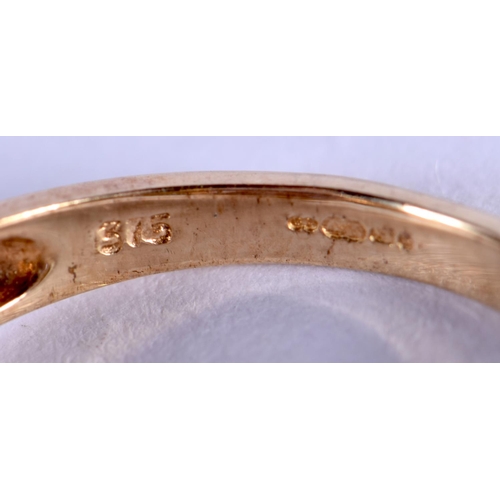 668 - A 9CT GOLD RING. 3.3 grams. N.