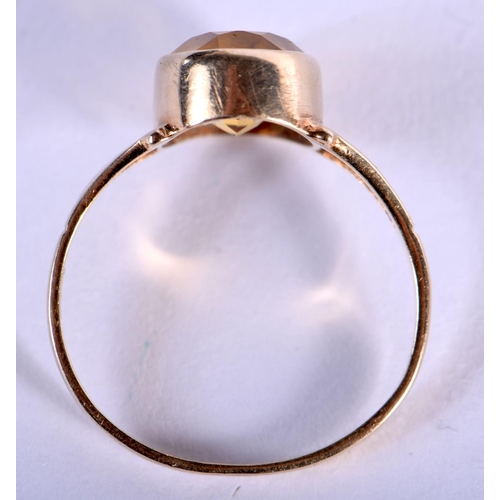 675 - A 9CT GOLD RING. 2 grams. P.