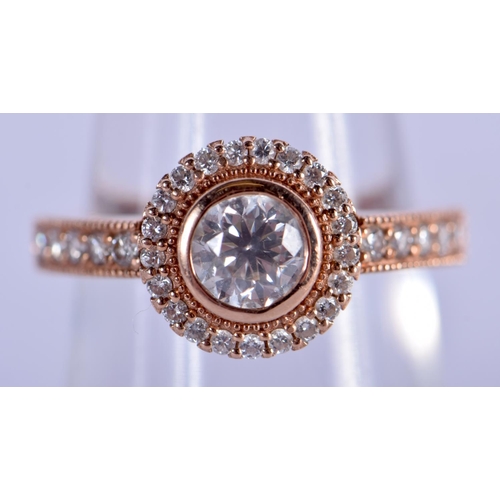 757 - AN 18CT GOLD AND 1CT DIAMOND SOLITAIRE RING. 4.7 grams. N.