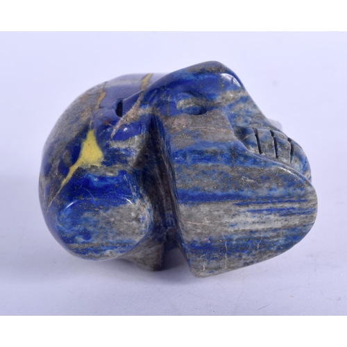 801 - A CONTINENTAL LAPIS LAZULI SKULL. 356 grams. 6.5 cm x 6.5 cm.