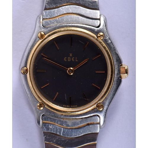 803 - AN EBEL QUARTZ WRISTWATCH. 42 grams. 2.75 cm wide inc crown.