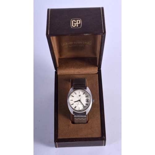 810 - A GIRARD PERREGAUX WRISTWATCH. 68 grams. 3.75 cm wide inc crown.