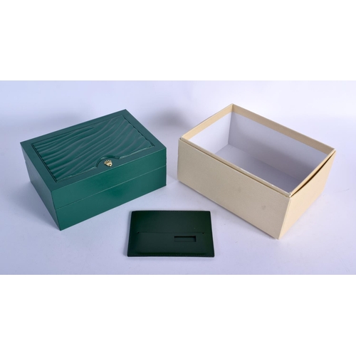 838 - A ROLEX BOX. 18 cm x 13.5 cm.