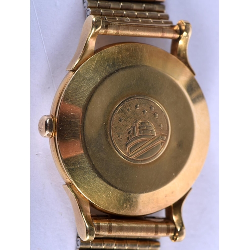 861 - AN 18CT GOLD  OMEGA CONSTELLATION WRISTWATCH. 74 grams. 3.5 cm wide inc winder.