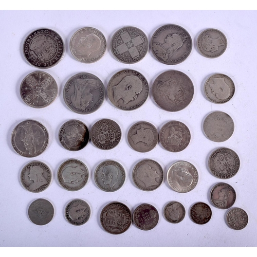 986 - MIXED VICTORIAN SILVER COINS.  Weight 204g (30)