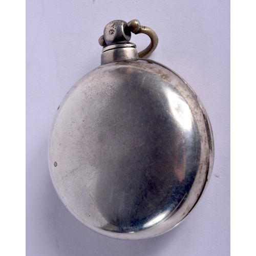 993 - A SILVER HALF HUNTER VERGE POCKET WATCH. Hallmarked Birmingham 1843, Dial 4.5cm, weight 157g