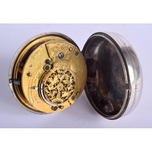 993 - A SILVER HALF HUNTER VERGE POCKET WATCH. Hallmarked Birmingham 1843, Dial 4.5cm, weight 157g