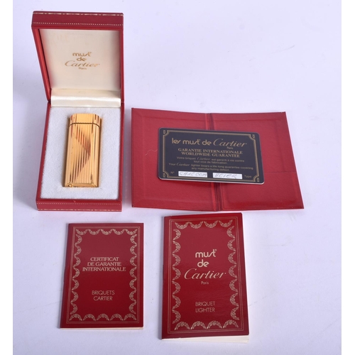 862 - A CARTIER LIGHTER. 78.7 grams. 7 cm x 2.5 cm.